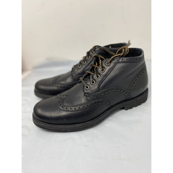 The Frye Company Phillip Lug 3487843 Wingtip Chukka Boots Men’s Size 10 D Black
